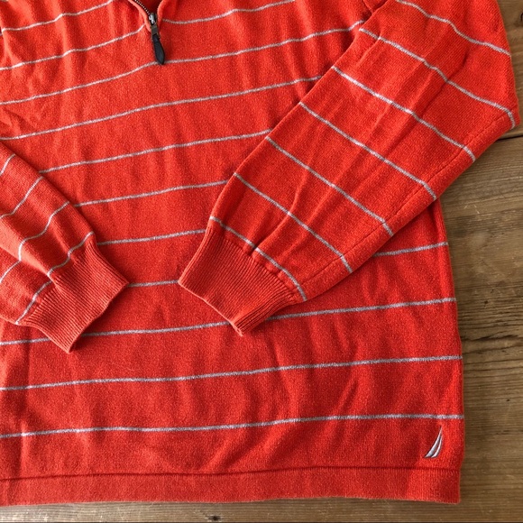 Nautica Men’s Zip Neck Cotton Sweater - Picture 4 of 12
